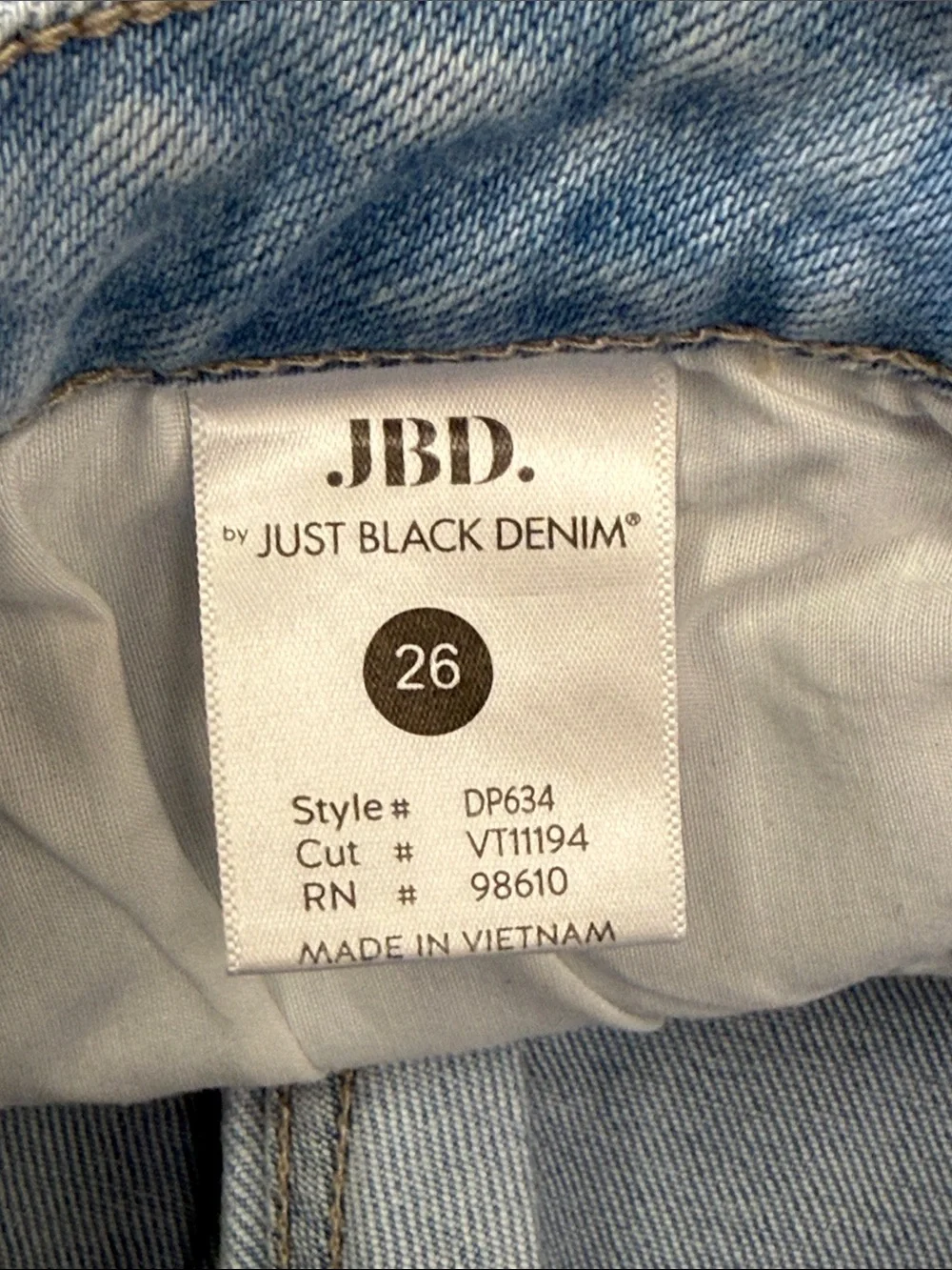 Just Black Denim Made in the USA Mid Rise Flared Jeans Size 26 - Picture 6 of 9